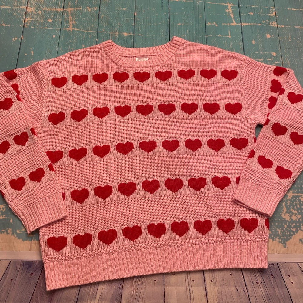 Pink Heart 🩷 Pattern Sweater